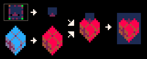 [A diagram of the process of making the Heart Cube.]